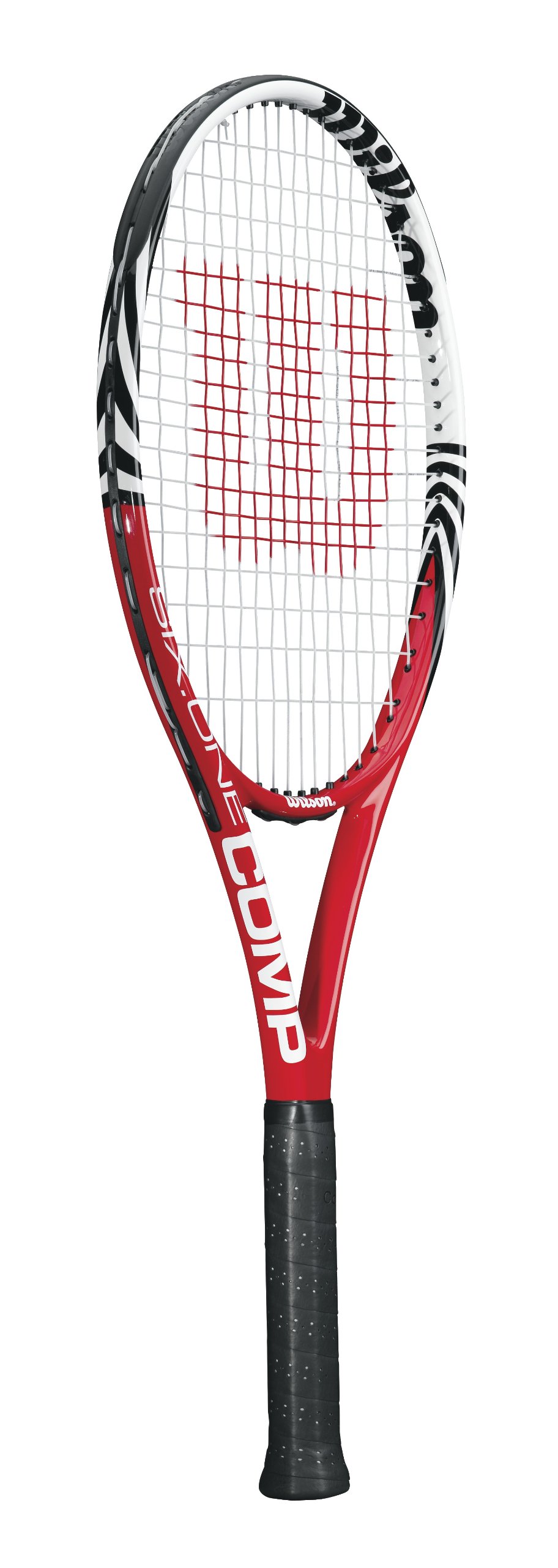 Wilson Six One Comp Strung Adult Recreational Tennis Racket (Red